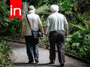 active seniors on walk